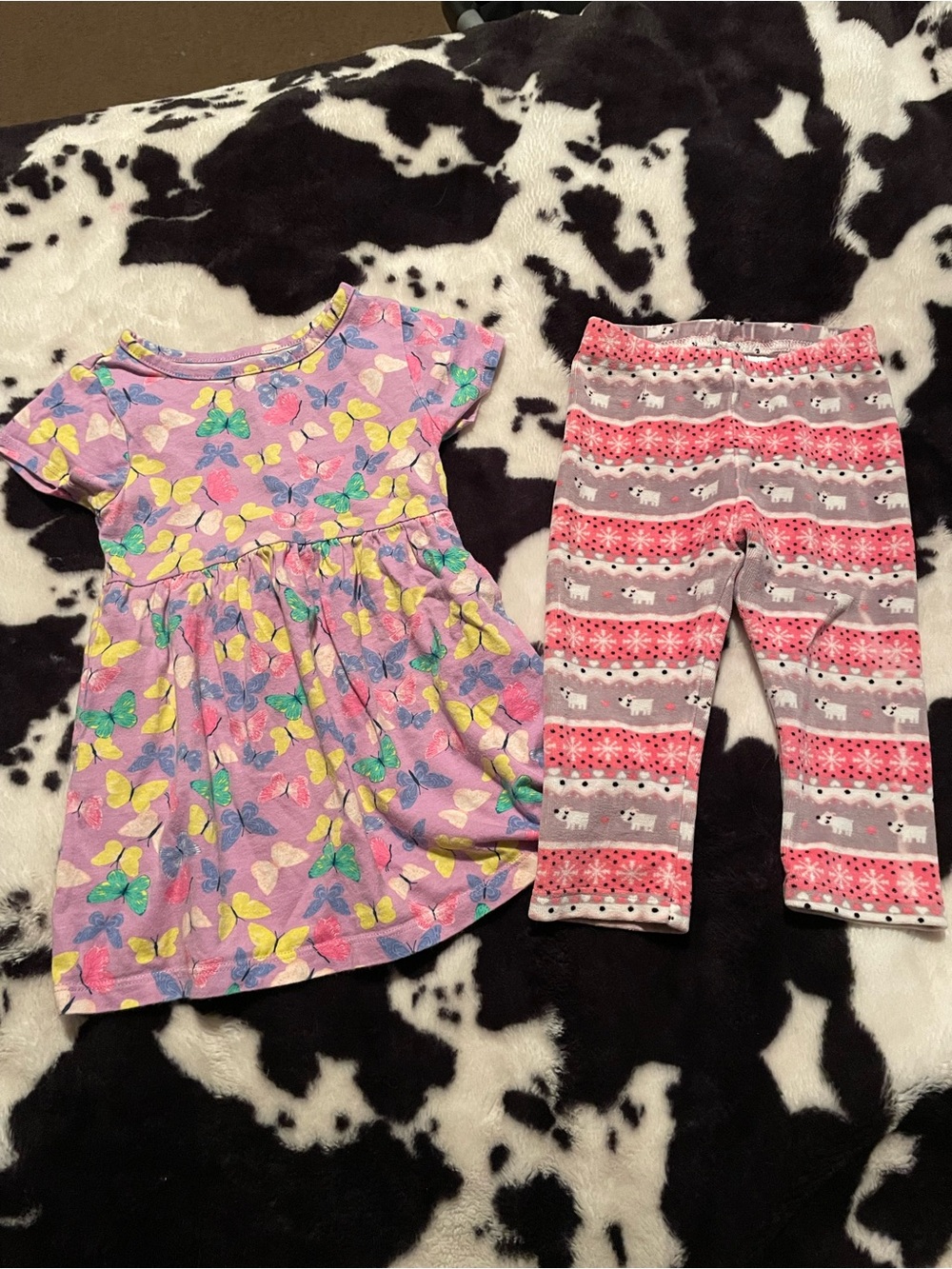 Wonder Nation and Jumping Beans Toddler Dress and Pajama Pants Size 18 Months